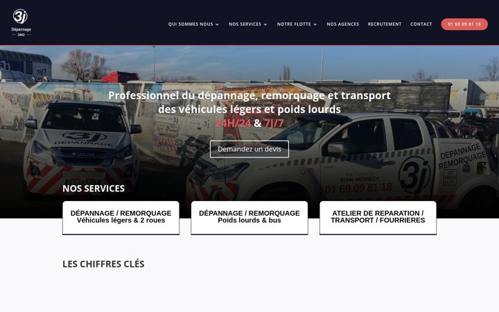 Screenshot of depannage3j.com