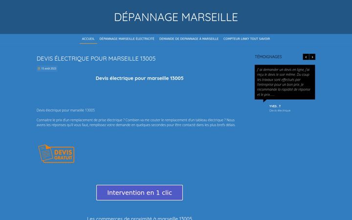Skjermbilde av depannagemarseille.fr