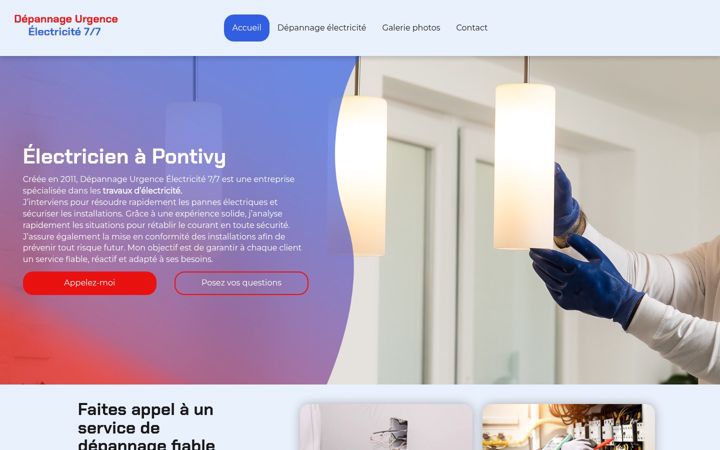 Skjermbilde av depannageurgenceelectricite.fr