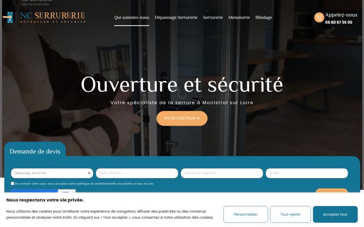 Skjermbilde av depanne-ouverture43.fr