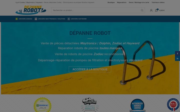 Screenshot of depannerobot.fr