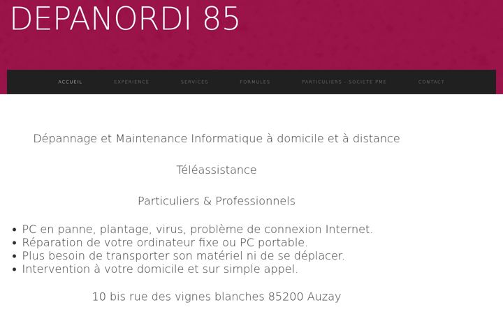 Screenshot of depanordi85.com