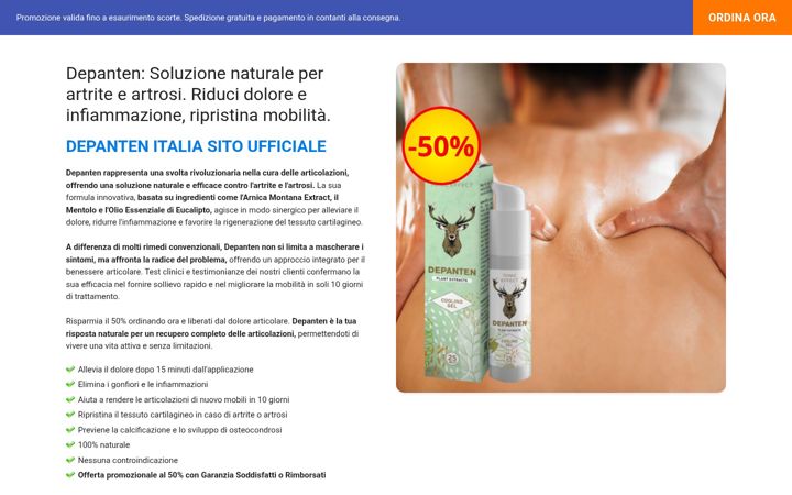 Screenshot of depantenitalia.com