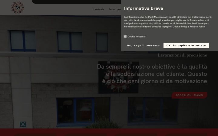 Screenshot of depaolimeccanica.it