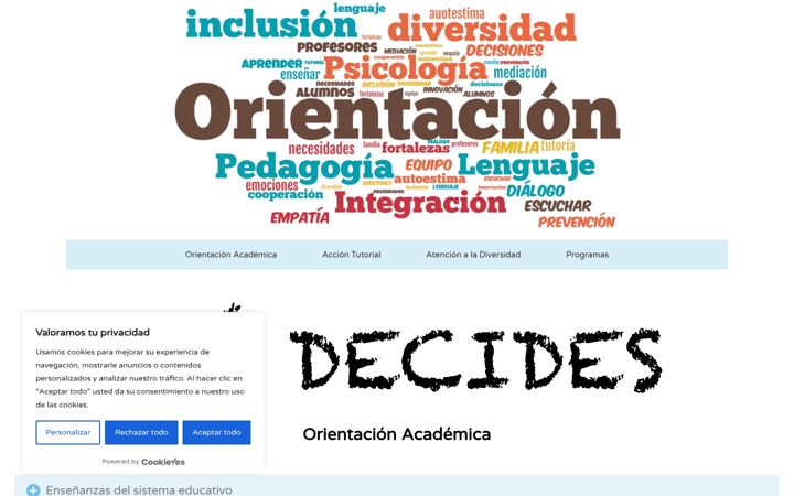 Screenshot of departamentodeorientacion.com