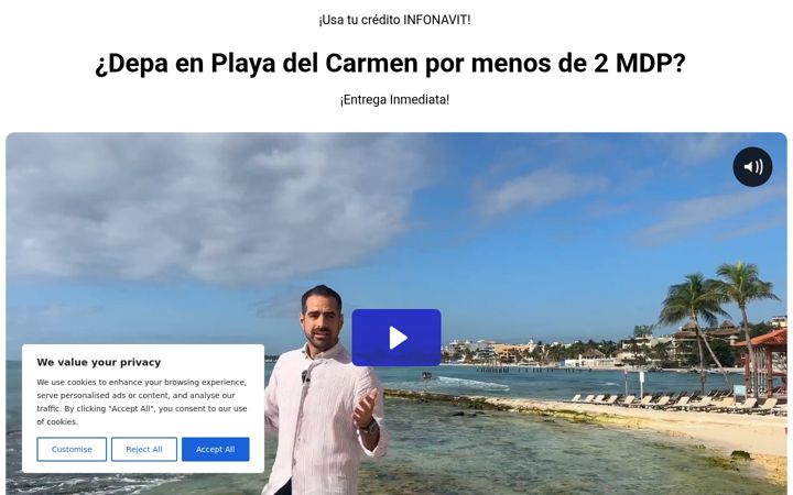 Screenshot of departamentojardinesplayadelcarmen.com