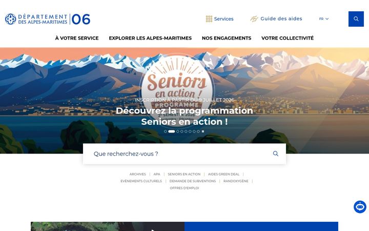Screenshot of departement06.fr