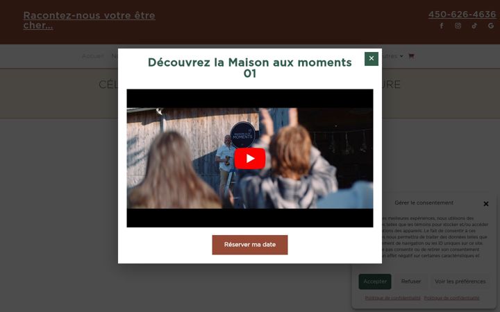 Screenshot of departementdesmoments.com