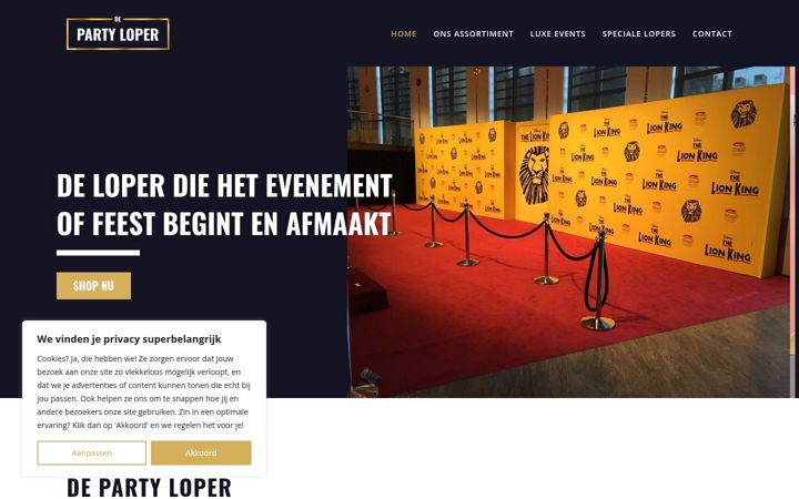 Screenshot ta' departyloper.nl