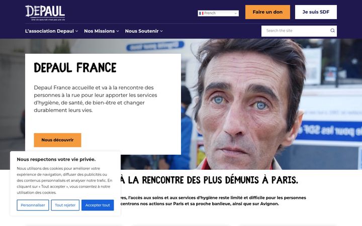 Screenshot of depaulfrance.org