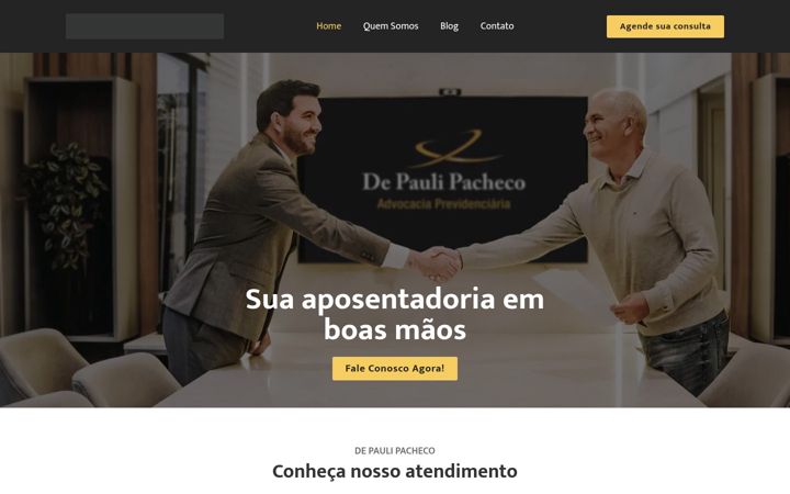 Screenshot stránky depaulipacheco.com.br