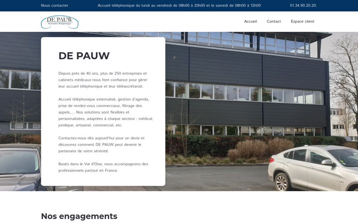 Screenshot of depauw.eu