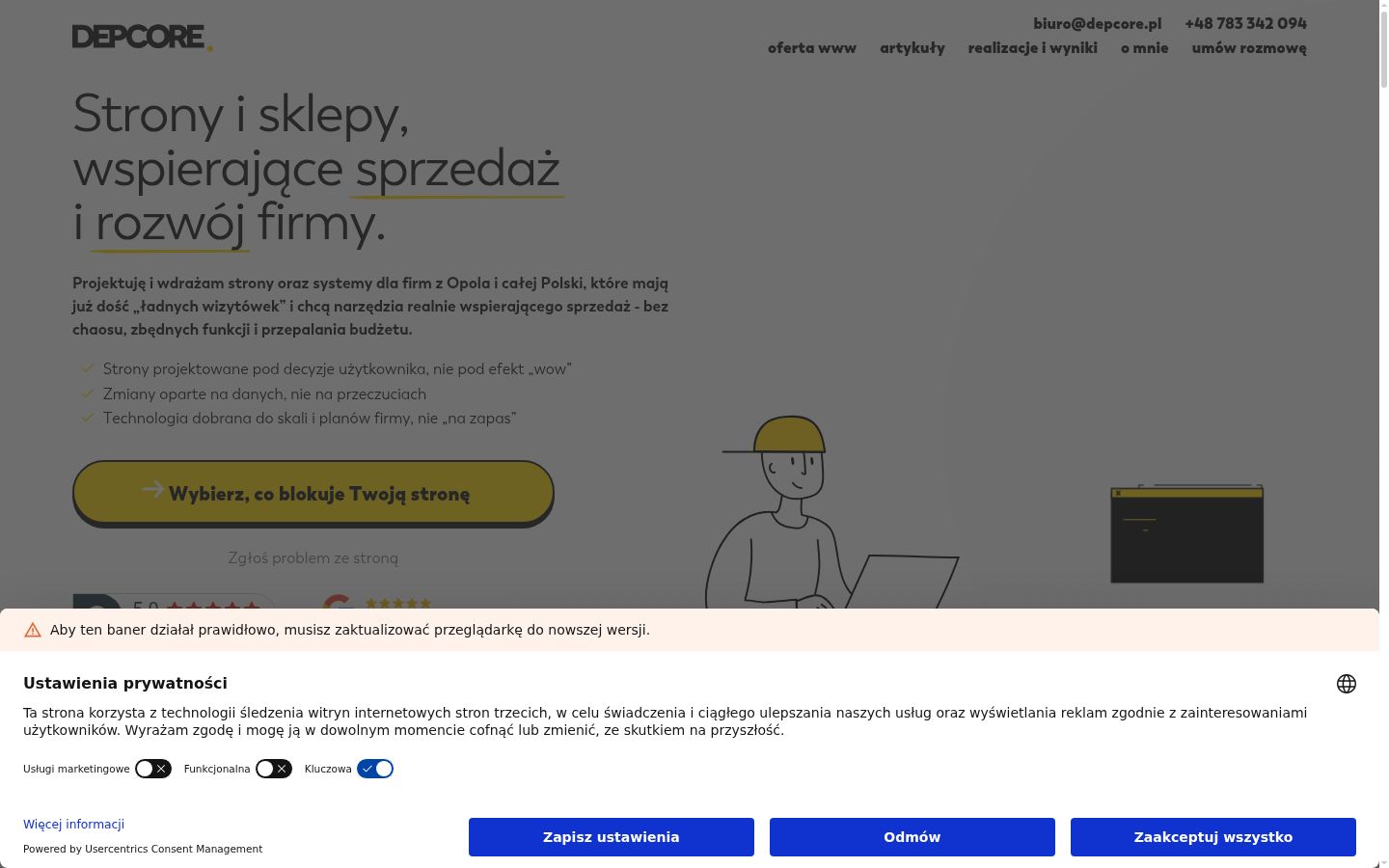 Sutikimo reklamjuostės, rodytos prieš bet kokią sąveiką, ekrano kopija