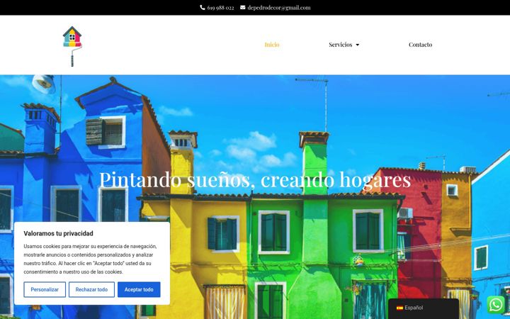 Screenshot of depedrodecor.com