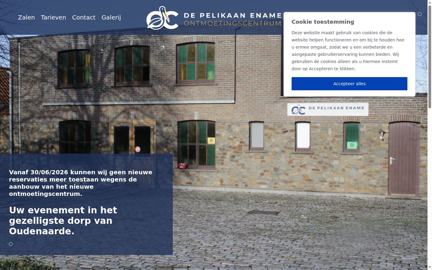 Ekrānuzņēmums ar piekrišanas baneri, kas tika rādīts pirms jebkādas mijiedarbības