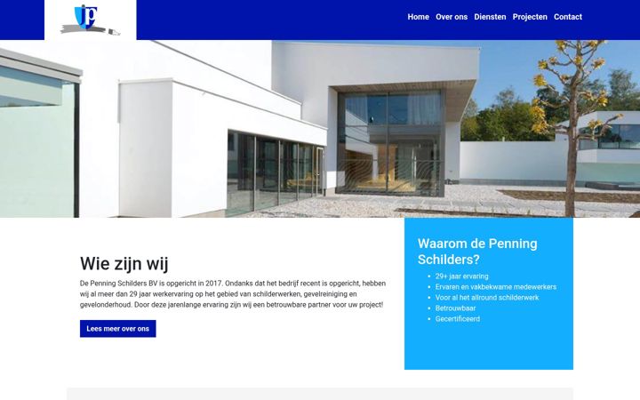 Screenshot of depenningschilders.nl