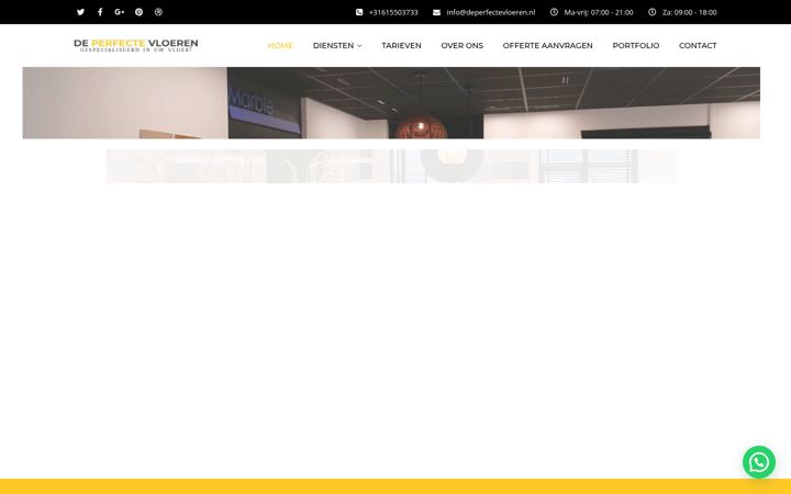 Screenshot of deperfectevloeren.nl