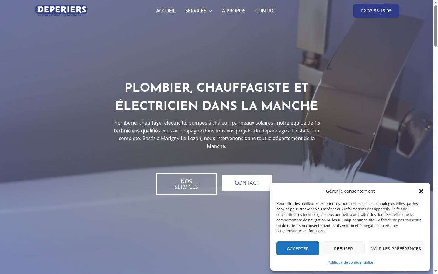 Screenshot van de toestemmingsbanner zoals getoond vóór enige interactie