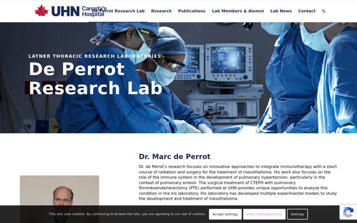 Screenshot of deperrotresearch.com