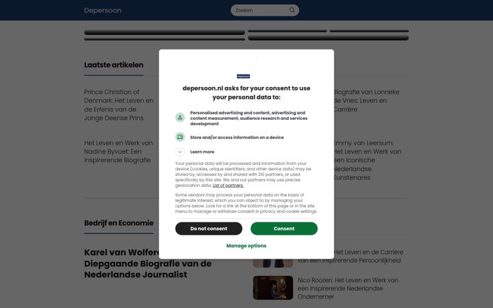 Screenshot of depersoon.nl