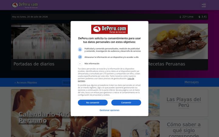 Screenshot of deperu.com