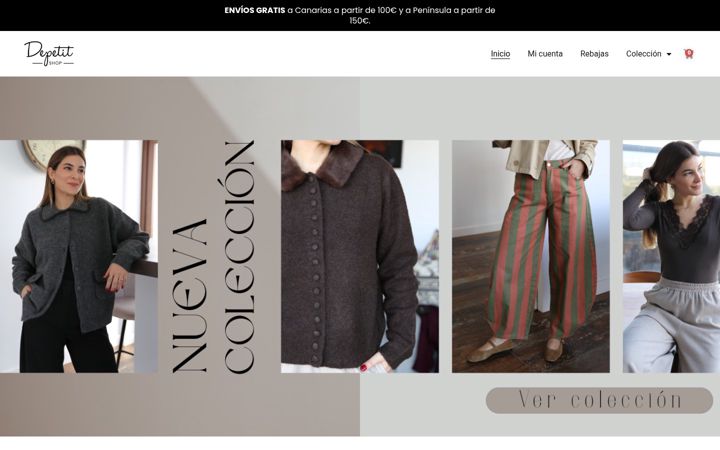 Screenshot of depetitshop.com