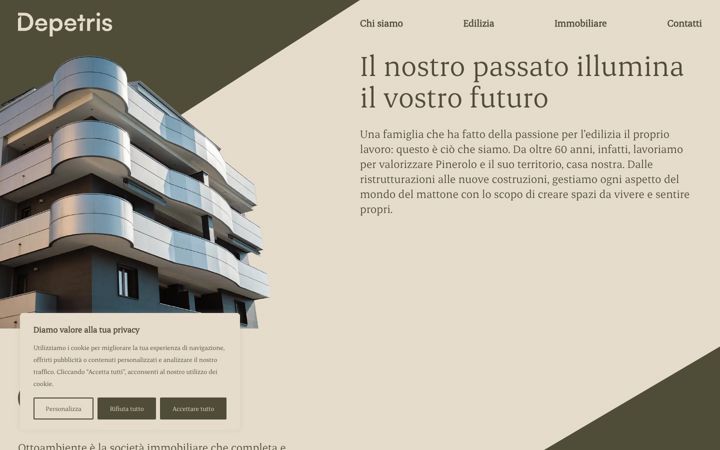 Screenshot of depetrisedilizia.it