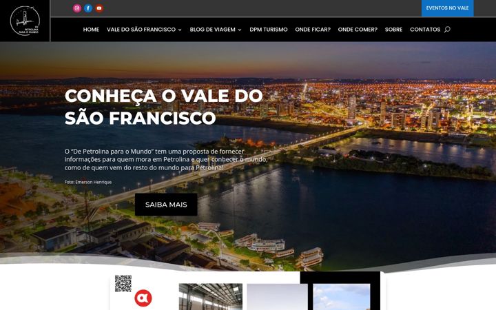 Screenshot stránky depetrolinaparaomundo.com.br