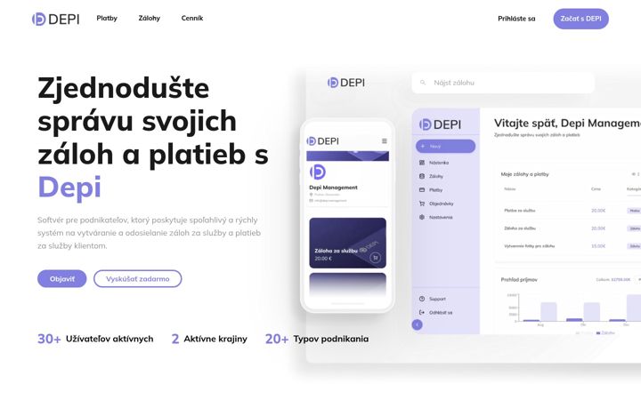 Screenshot of depi.management