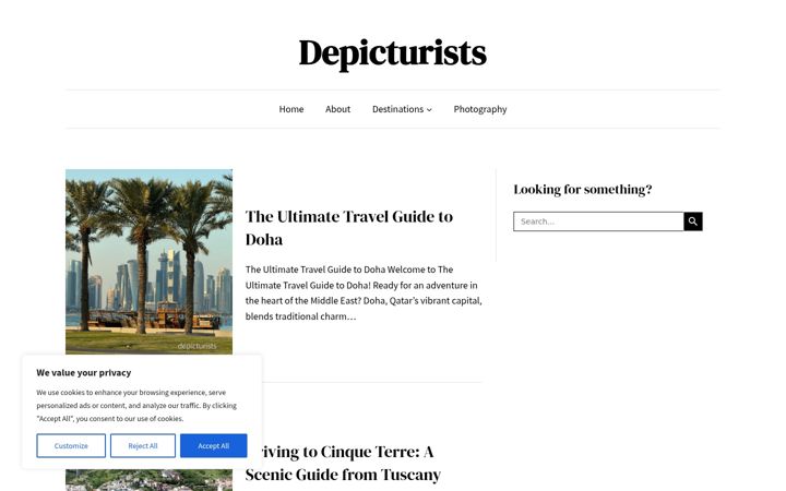 Screenshot of depicturists.com