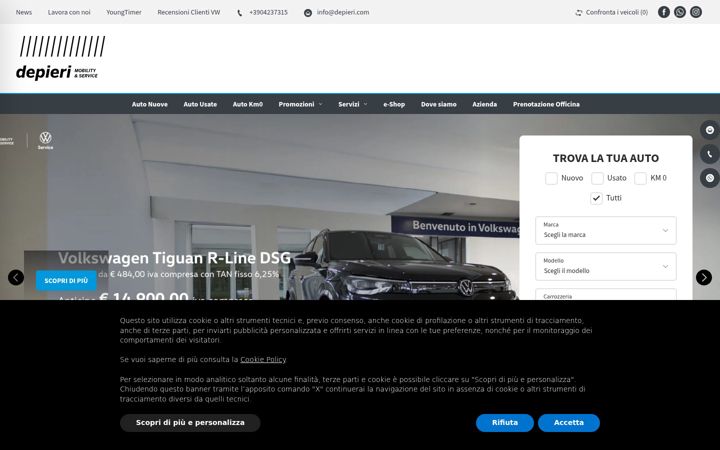 Screenshot of depieri.com