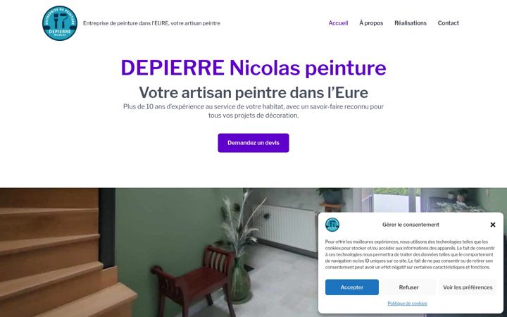 Screenshot of depierrepeinture.fr