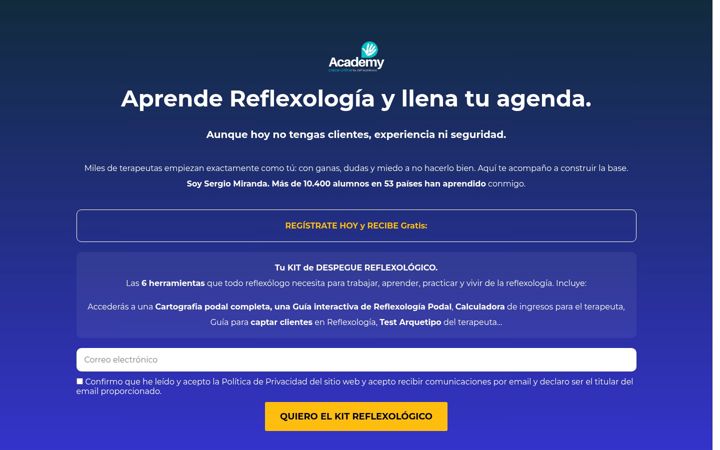 Screenshot of depiesymanosacademy.com