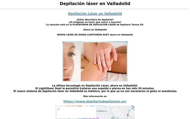 Zrzut ekranu depilacionlaservalladolid.com.es