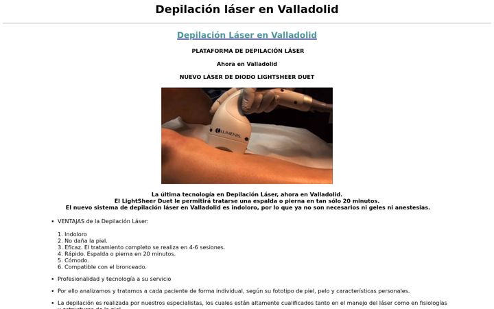 Zrzut ekranu depilacionlaservalladolid.nom.es