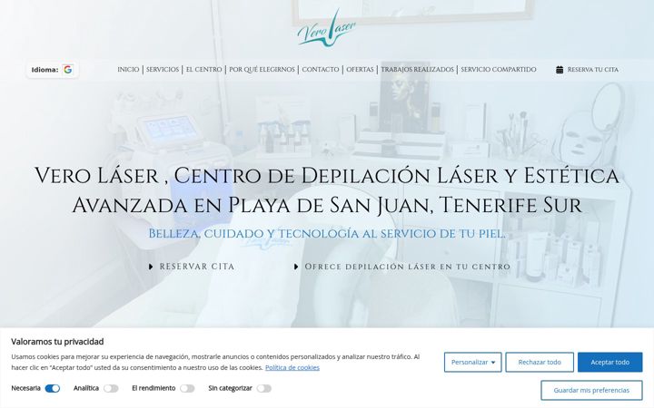Screenshot of depilacionverolaser.com