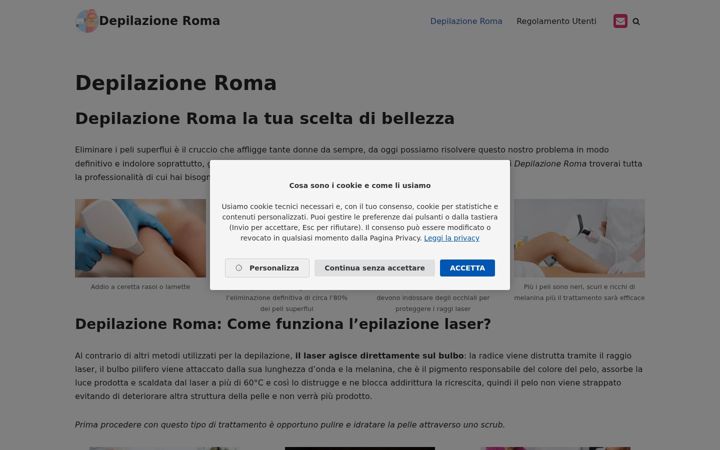 Screenshot of depilazione.roma.it