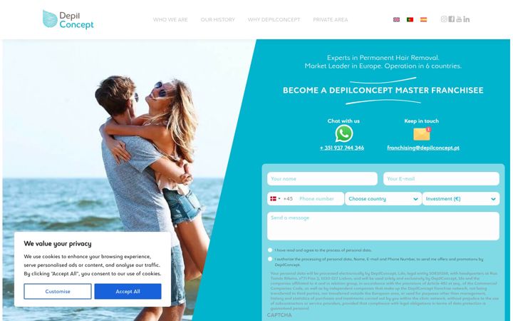 Screenshot of depilconcept.com