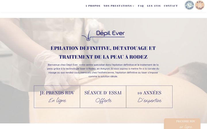 Skjermbilde av depilever.fr