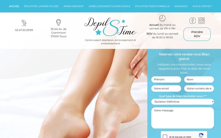 Screenshot of depilstime.fr