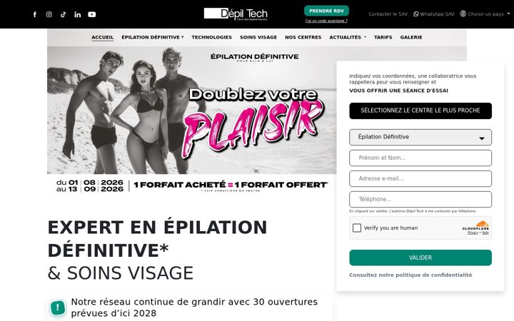 Screenshot of depiltech.com