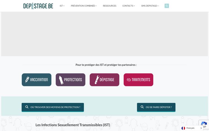 Screenshot of depistage.be