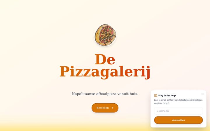 Screenshot of depizzagalerij.nl