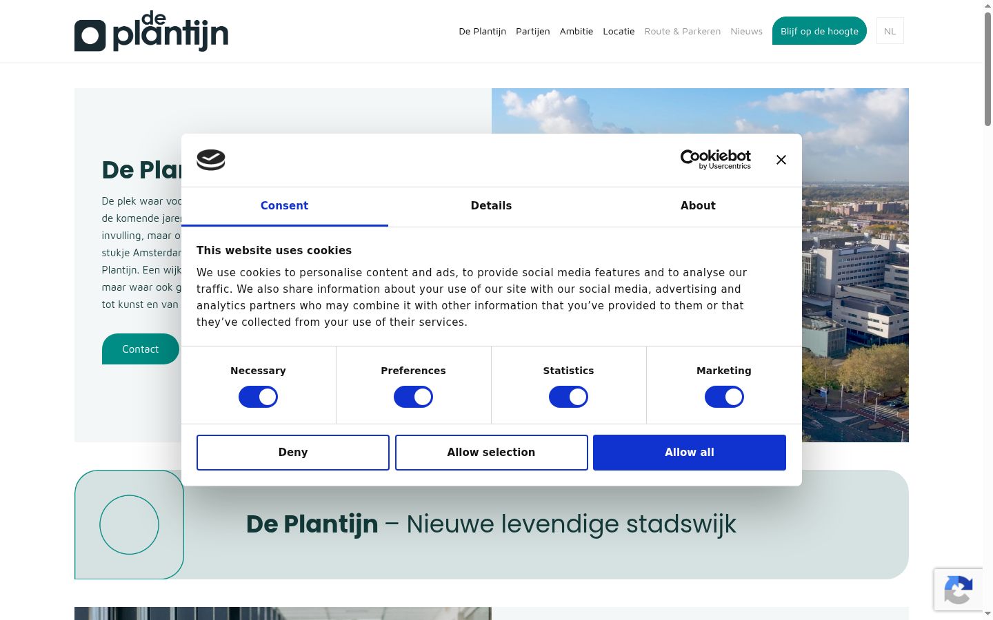 Sutikimo reklamjuostės, rodytos prieš bet kokią sąveiką, ekrano kopija