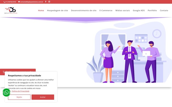 Screenshot stránky deploysolutions.com.br