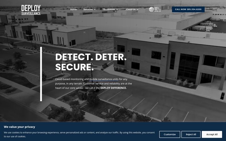 Screenshot of deploysurveillance.com