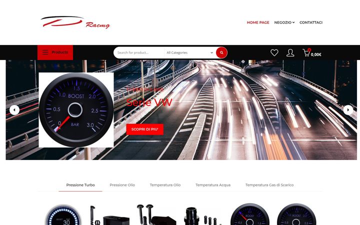 Kuvakaappaus sivustosta depo-racing.it