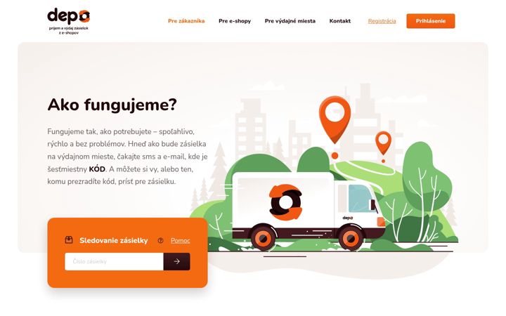 Screenshot of depo.sk