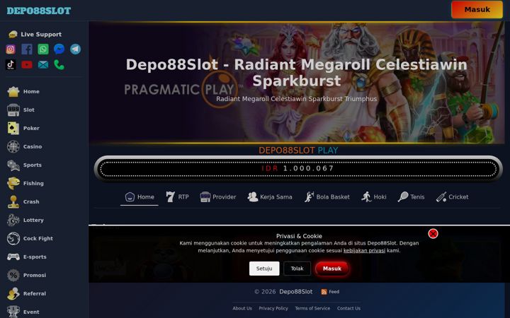 Screenshot of depo88slot.it.com