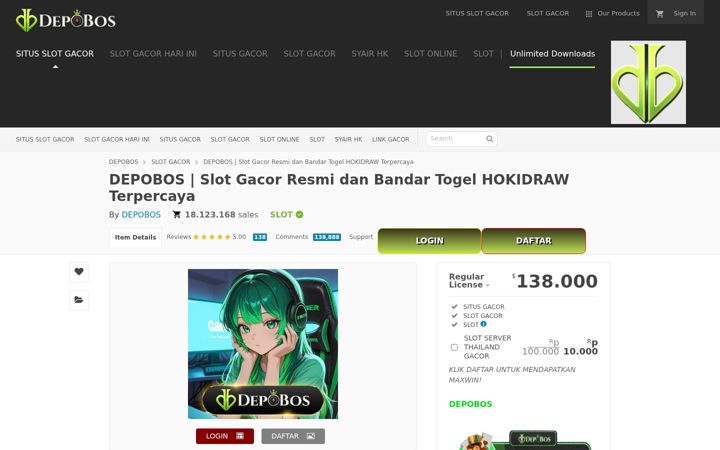 Screenshot of depobos-alternatif.com